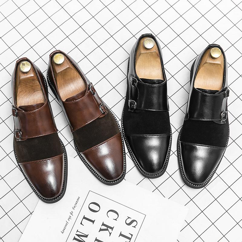 Fashion New Mens Casual Leather Oxfords Dress Suit Wedding Monks Comfortable Gentleman Stylish Business Formal Shoes Loafers Flats 38~48