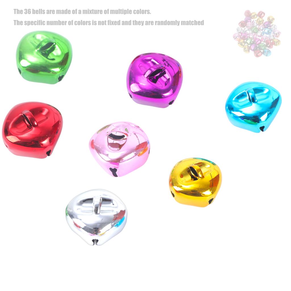 36Pcs Eco Friendly Colorful Cross Bells For Christmas Tree Decorations DIY Crafts With Durable Vacuum Plating Finish
