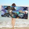 Game Honkai Star Rail aventurine Bath Towel Microfiber Soft Water Absorbing Breathable For Girl Kids Cartoon Beach Towel