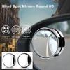 2Pcs Blind Spot Mirror Round HD Glass Convex 360° Side View Rear For Car Y D3P7