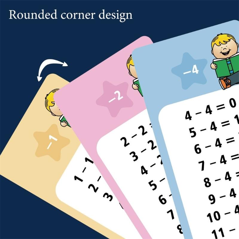 Mathematical Operations Exercise Flashcards Erasable Math Study Cards Kid Early Learning Study Card for Preschooler