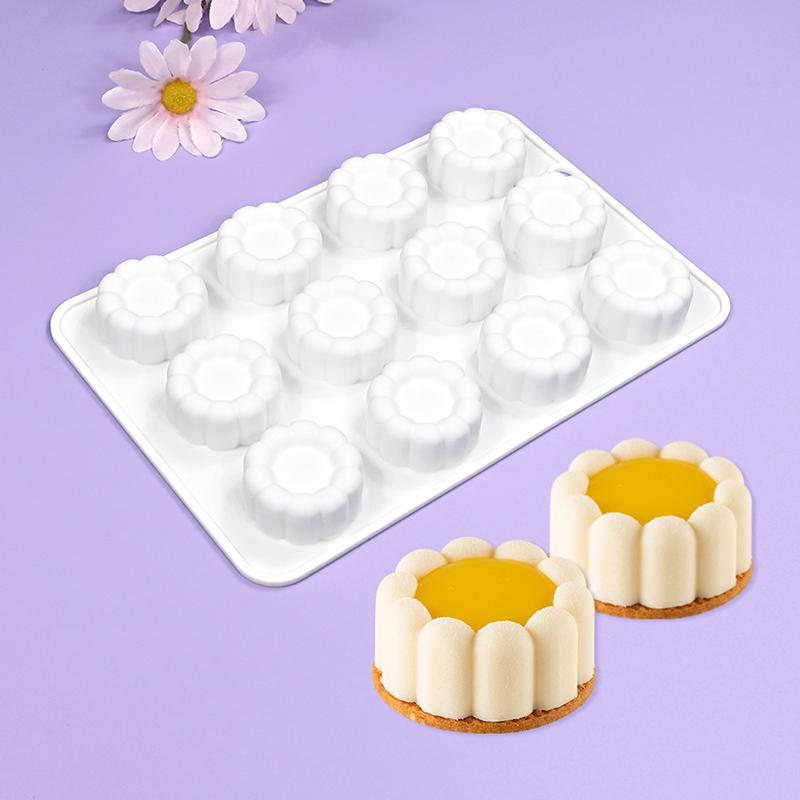 Silikonowa Forma do Musu Puddingowej Serce/Gwiazda/Okrągła/Kwadratowa Kwiatowa DIY Deser Czekoladowa Forma Narzędzia do Dekoracji Ciast Naczynia do Pieczenia