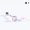 Iridescent Multi-Color Stainless Steel Tongue Ring - Removable Threaded Piercing Jewelry, Hot Girl Style.