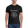 DPAINTouscap Hail Satan Pentagramm Herren Baumwolle Rundhals T-Shirts, Freizeithemden