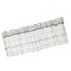 Checked Linen Window Tiers Kitchen Cafe Half Curtains Valance Decoration