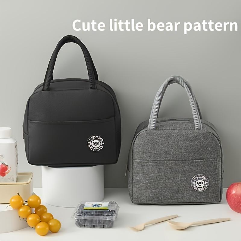Large Insulated Lunch Bag, Thick Aluminum Foil, Multi-Functional & Cute Design for School and Picnics