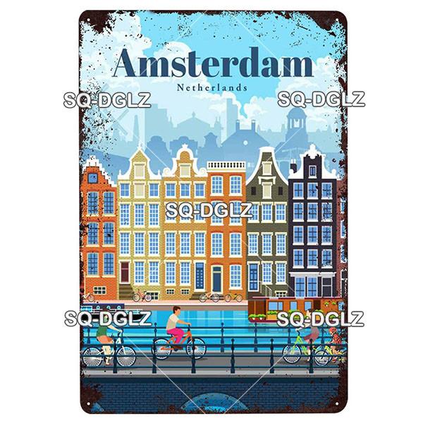 Metallschild „Tokyo City“, Vintage-Plakette, Dekor für Kneipen, Bars, Wanddekoration, Blechschild, Barcelona/Sydney/Norwegen, Poster, Geschenk