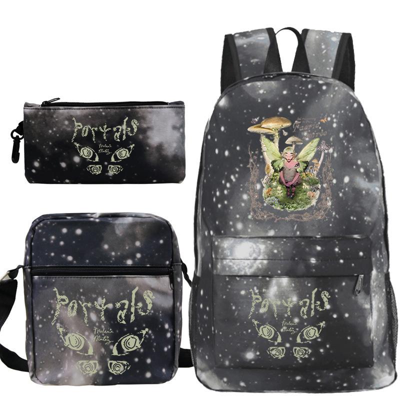 Popular Singer Peripheral Backpack Pencil Case Student Schoolbag Three-piece Set