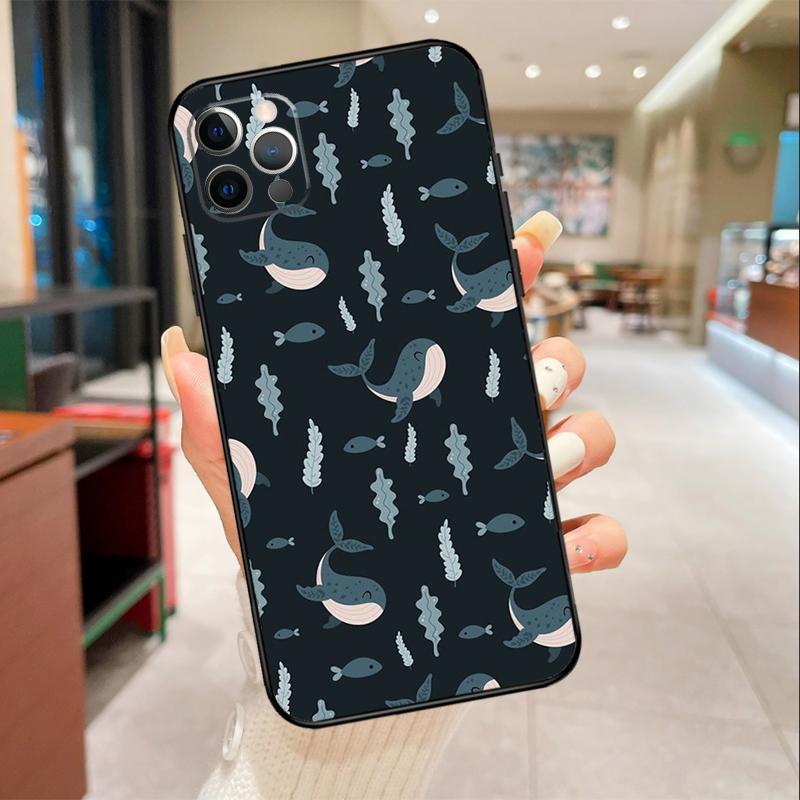 Baby Whale Phone Case For iPhone 17 16 15 14 13 11 12 Pro Max Mini 16 Plus 16e 17 Air Protective Cover