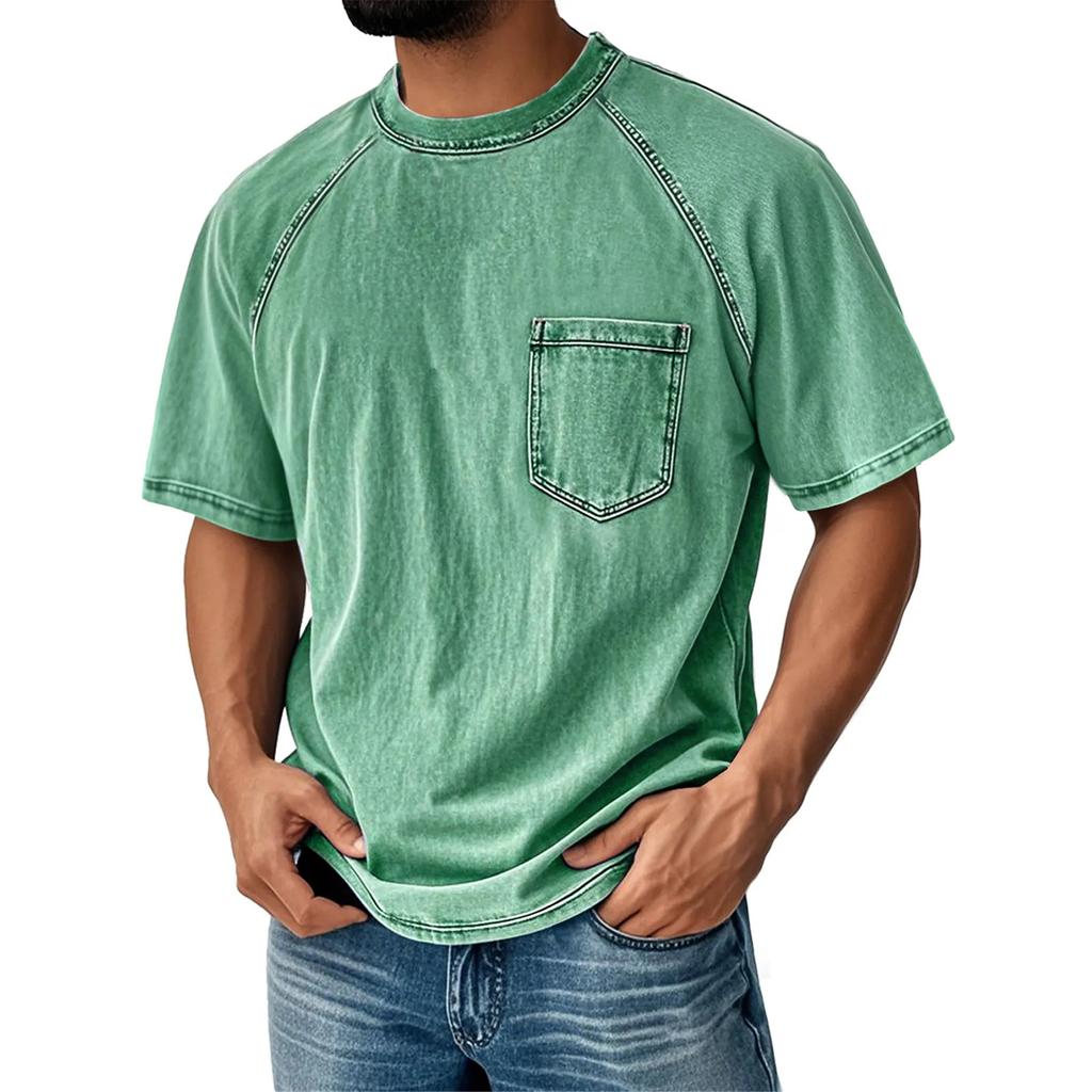 Męski Rekreacyjny Trend Okrągły Dekolt Nadruk T-Shirt Krótki Rękaw