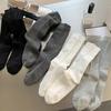 Cotton Crew Socks Women Socks Ribbed Knit for Autumn Winter Minimalist Solid Comfortable Daily Wear Color Soft Breathable Stretchy Casual