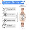 Square Watch Women Simple Fashion Analog Display Waterproof Quartz Casual Business Accessory - Birthday Anniversary Christmas Valentine's Day Gift