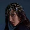 Fringed Rhinestones Hair Chain Shimmering Headwear For Comfortable Styles Great For Evening Event And Celebration