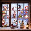Yousheng 9 Sheets/Set Christmas Window Cling Removable Waterproof PVC Winter Merry Christmas Static Glass Sticker Holiday Party Decoration Decal
