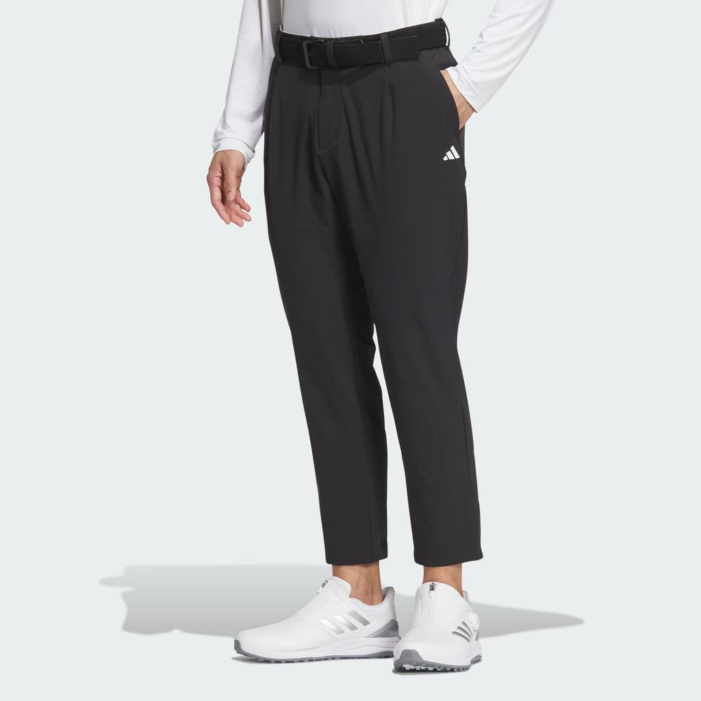 Adidas Aeroready 4-Way Stretch 9/10 Wide Letter Logo Print Golf Knitted Sports Pants Men bottoms Black IN9023