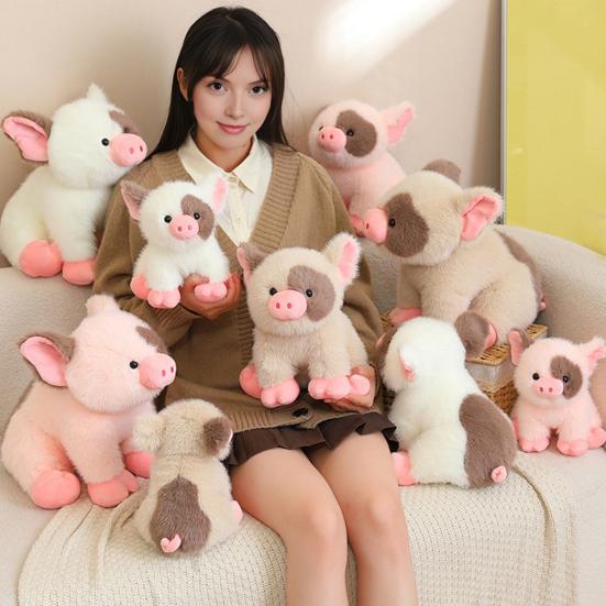 Yousheng Piggy Doll Plush Toy Soft Stuffed Pig Plush Cushion Realistic Pig Plush Toy Bedside Companion Birthday Gift Holiday Present Decorative Toy