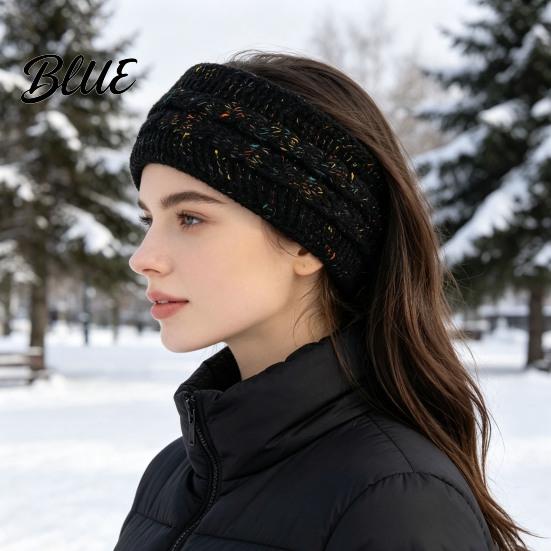 Fashionable Twist Knit Head Wrap Winter Headbands for Women Thickened Knitted Ear Warmers Cold Thermal Protection Ears And Forehead Weather