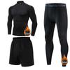 Men's High-Elastic Quick-Dry Sports Tights with Velvet Warmth