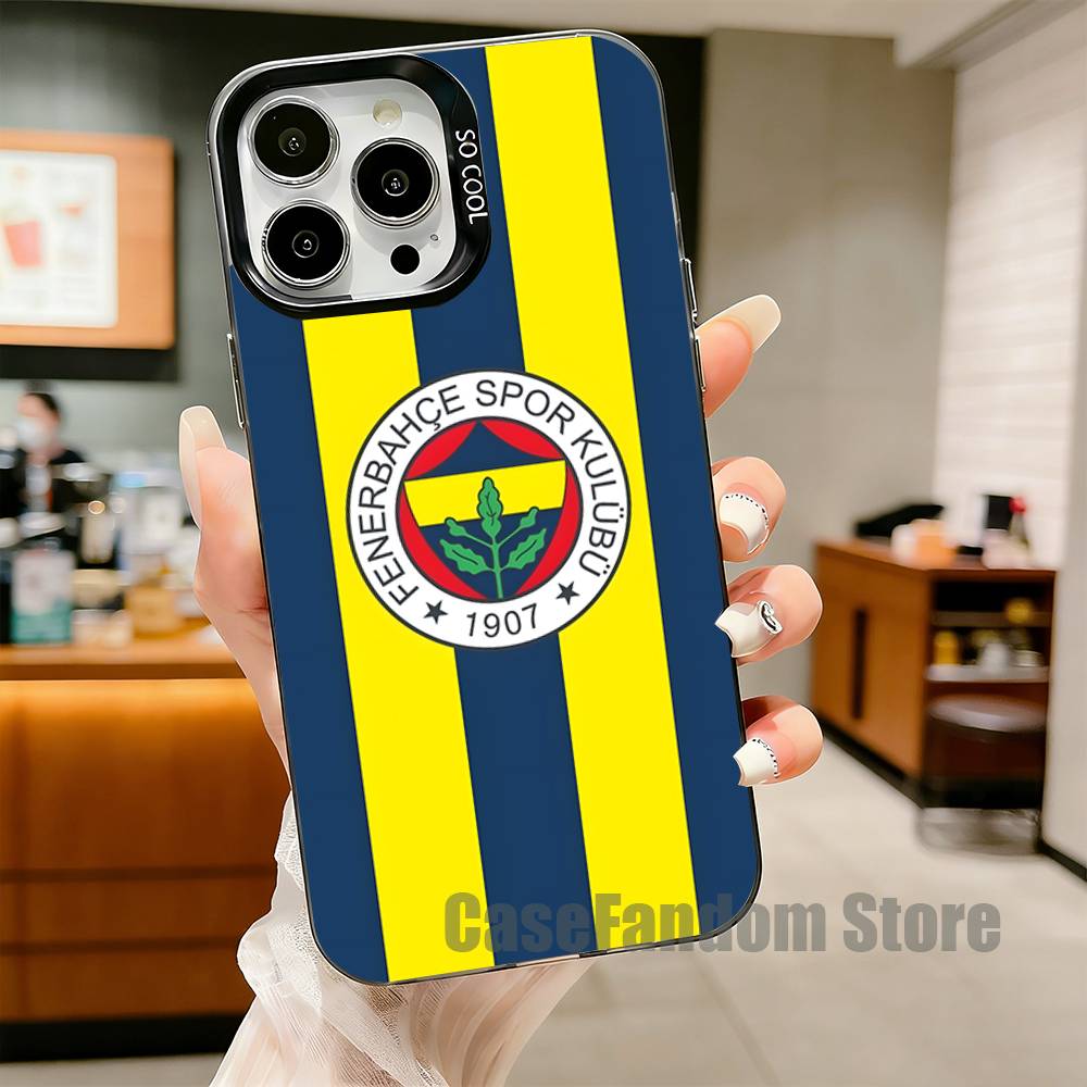 Turkey F-FenerbahceS-E For iPhone 17,16,15,14,13,12,11,Pro,MAX,Plus Black Shockproof Candy Matte Cover