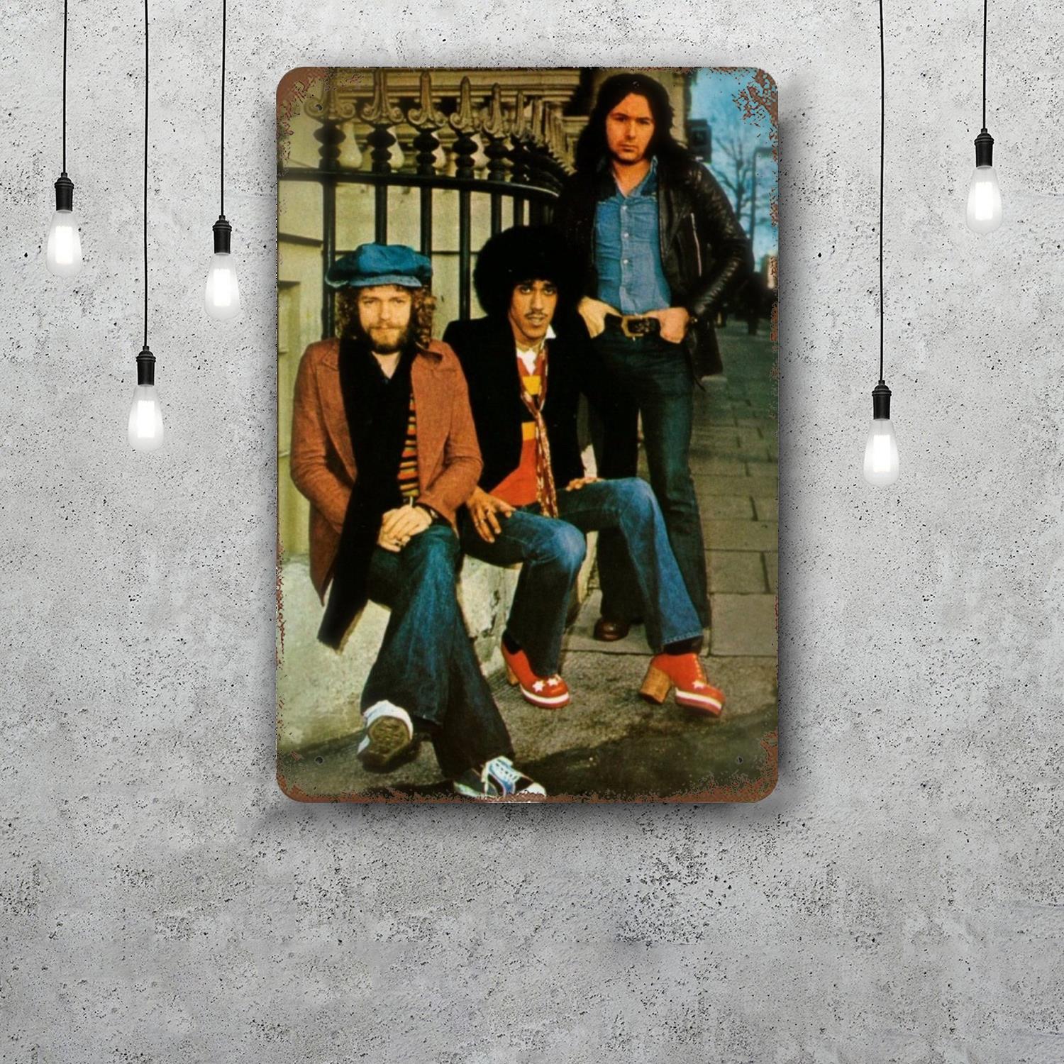 

Thin Lizzy Band Vintage Tin Sign Home Decor Wall Decor Art Wall Mural Room Decoration Decor Retro Metal Sign Plate Bar Posters 20x30cm（7.8x11.8inch）