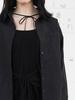 MUSE BY ROSE Saint O-Ring & Ribbon Oversized Shirt (Black)