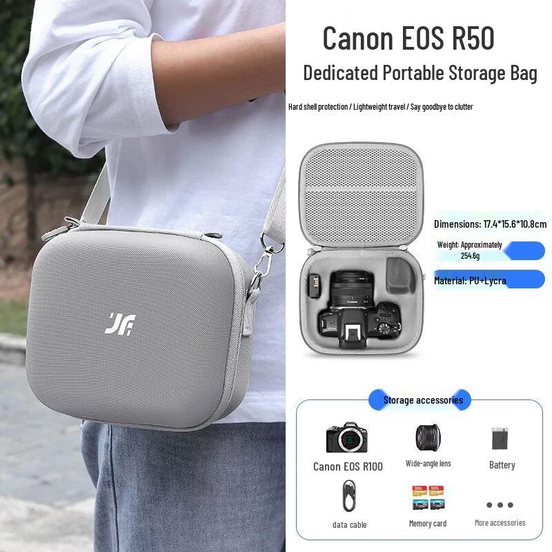 XFJI Protective Case for Canon R50 Camera Camera Bag - Gray