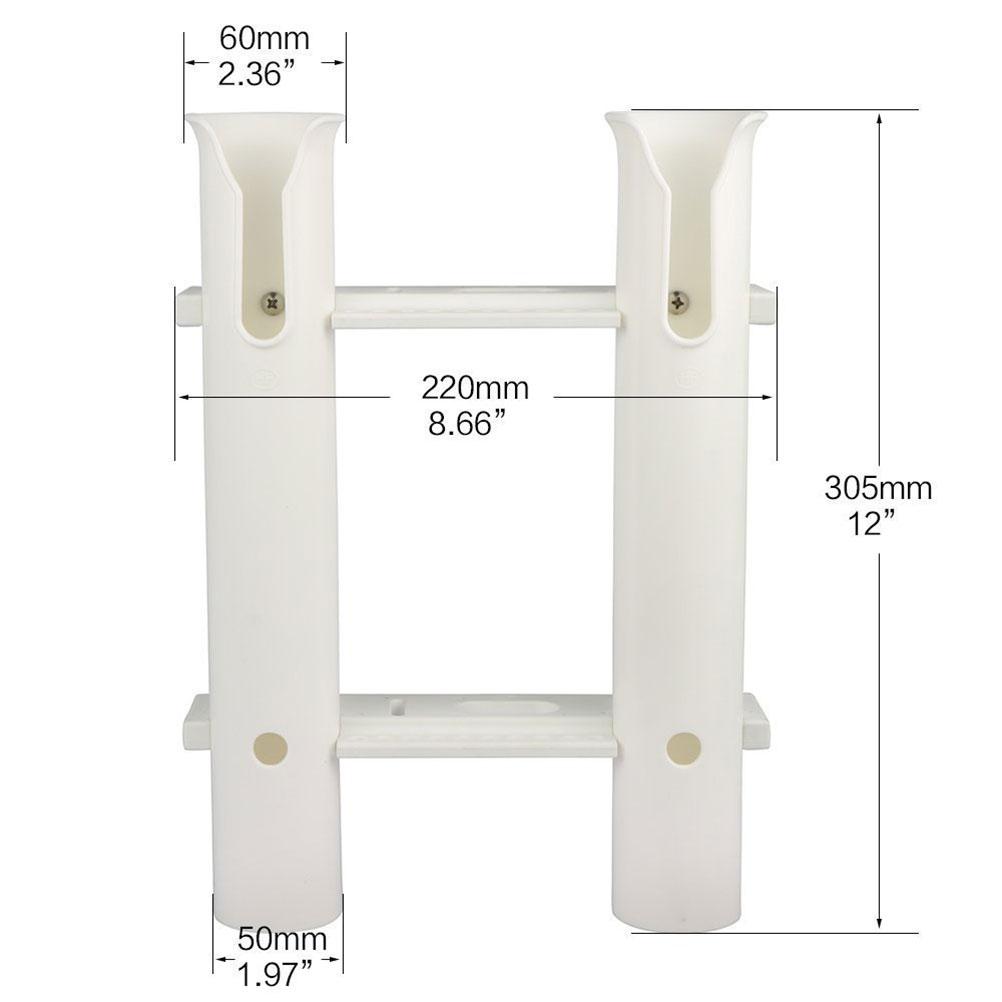 Three Pole Side Mount Rod Holder Fishing Rod Holder Bracket with Screws for Boat Kayak Garage Storage