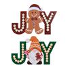 Gingerbreads Man/Dwarf Wood Sculpture for Festival Home Decoration Desktop Ornament Accessories Holiday Party Supplies