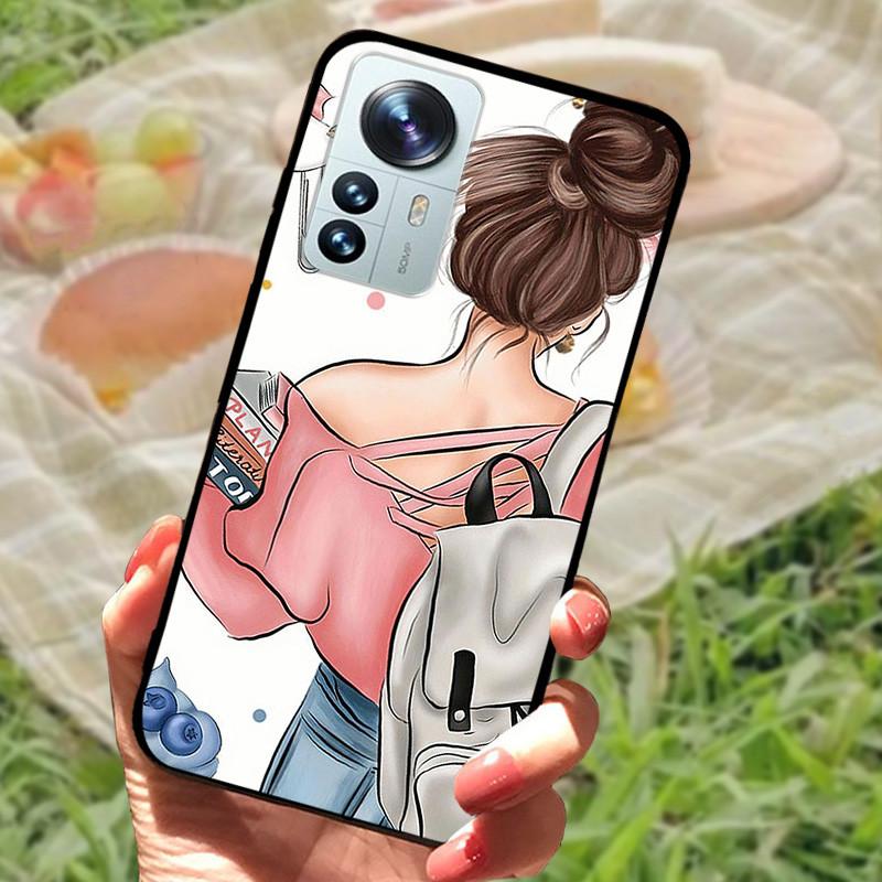 For Xiaomi Mi 12 Case 12X 12S Soft Silicone Cartoon Painted Phone Cover For Xiaomi 12 Pro Case 12S PRO Shockproof Coques Bumper