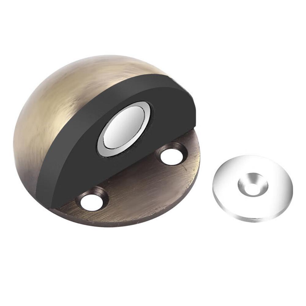 Stainless Steel Rubber Magnetic Door Stopper Punch-free Sticker Concealed Door Holder Floor-mounted Nail-free Doorstop