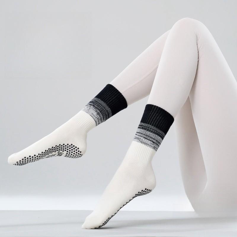 Tie Dye Yoga Socks for Spring and Autumn Anti Slip Professional Women's Midsole Sports Socks Adult Pilates Socks
