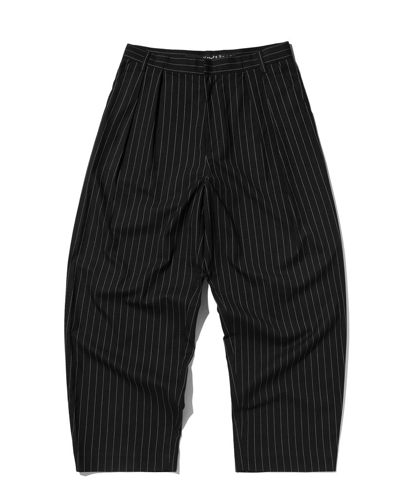 Seuweideu Wide Stripe Slacks [Black]