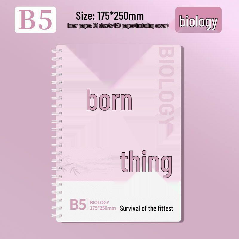 Back-to-School Essential Coil Subject Notebook Set - B5 Thickened Math Notebook for Junior & Senior High Students