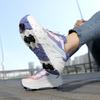 Vierrädrige Sportschuhe für Kinder Abnehmbare flache Schuhe Kinder Rollschuhe Rollschuhschuhe für Kinder Mädchen Skate Schuhe