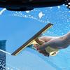 10” Shower Squeegee for Shower Glass Door Bathroom Window Car Glass Stainless Steel Scraper Wiper with 2 Hooks Household