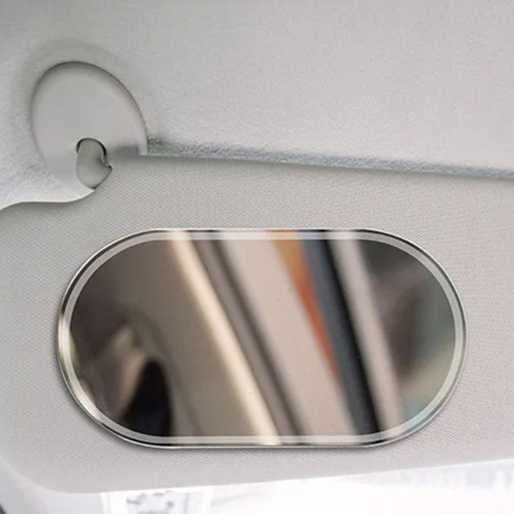 Portable Car Makeup Mirror Self-adhesive Auto Vanity Mirror Car Sun Visor Mirror  Auto Accessories
