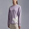 Moncler SS23 Round Neck Distressed Long Sleeve Sweatshirt Women sweatshirt Purple I10938G00025899TR61A