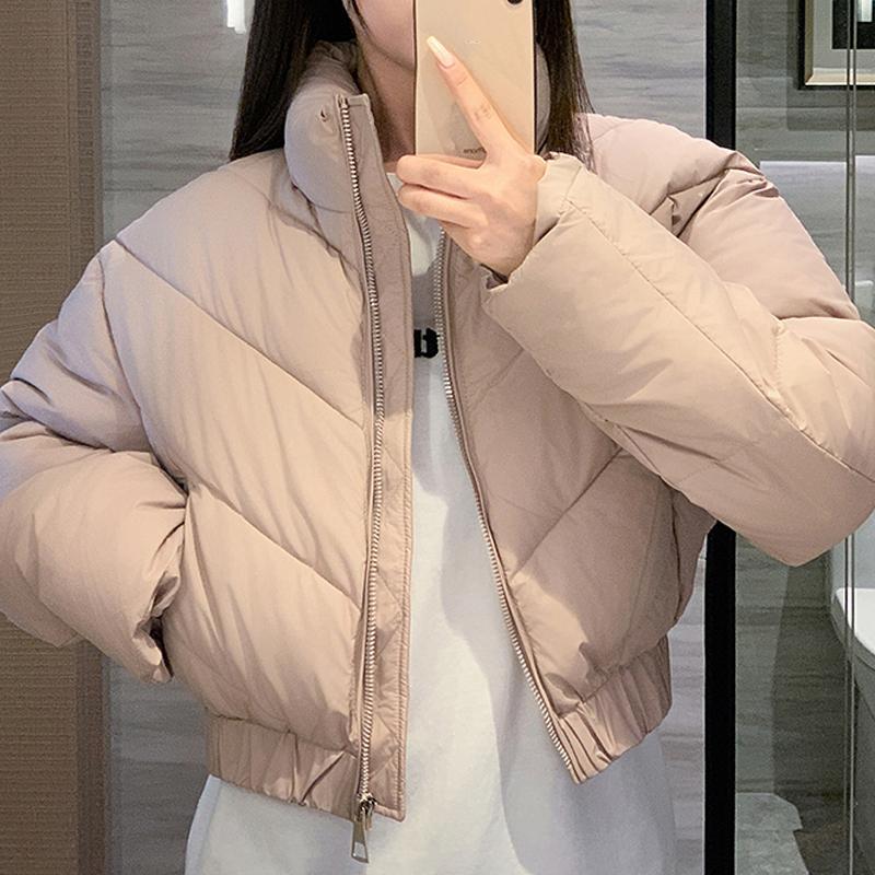 

Модные зимние короткие парки больших размеров для женщин, верхняя одежда, элегантные свободные, толстые, теплые, новые пальто, женские куртки 2XL хаки