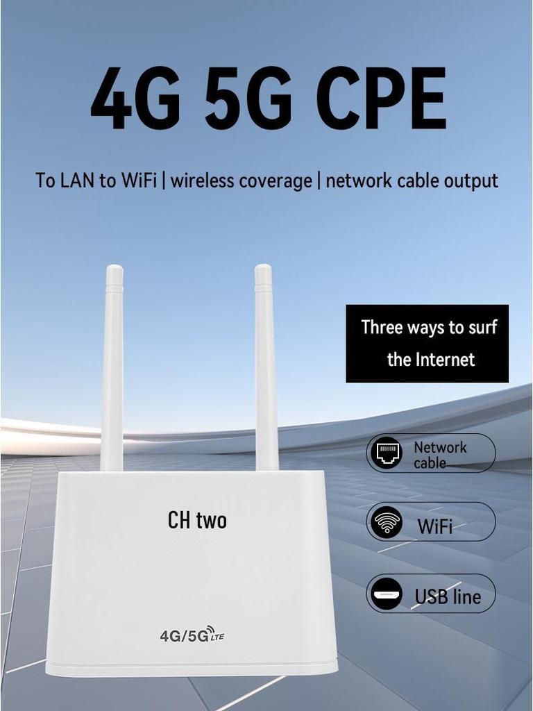 4G LTE CPE Router with SIM Support for Home WiFi, Single Network Port, Compatible In Russia and Europe.