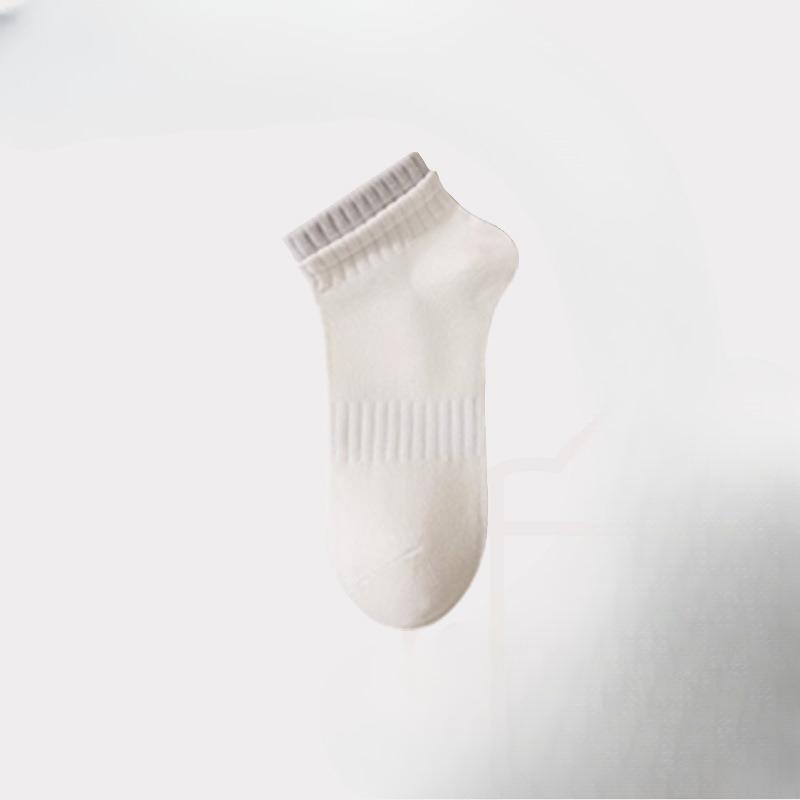White Socks, Double Flared Women's Spring and Summer Mid-calf Socks, Short Socks, Cotton Socks, Breathable Letter, Trendy Long Socks, Sports