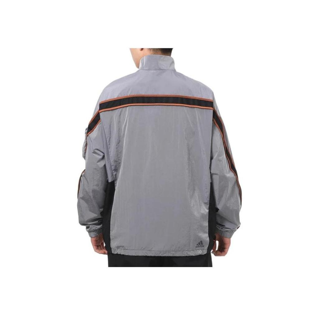 adidas Sports Stand Collar Half-Zip Jacket Men Jackets Black Grey GP0843