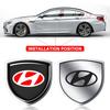 1Pcs 3D Metal Auto Door Shield Emblem Car Body Badge Sticker Styling For Hyundai Fe Sonata Solaris Azera Creta I30 IX25 IX35