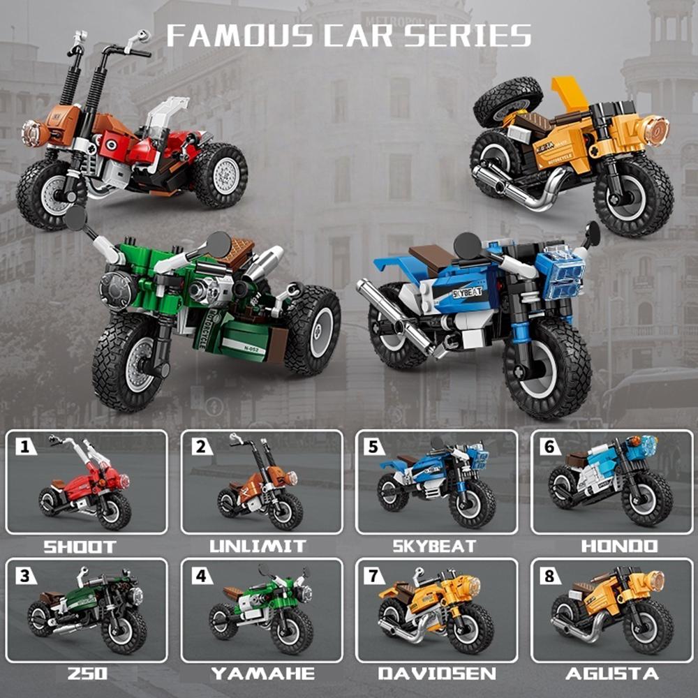 Speed Demon Motorcycle 3D Building Block Toys Cultivate Children's Interests, MOC Motorcycle Assembly, Multiple Styles Available