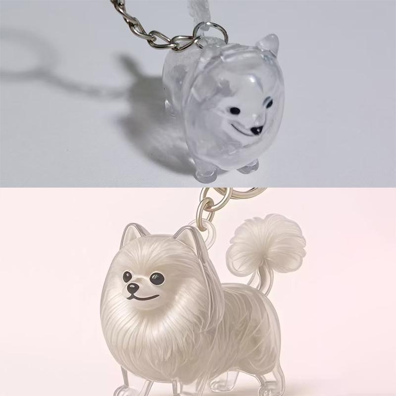 Clear Puppy Hair Memorial Keepsake Capsule Pet'S Dog Fur Container Diy Pendant Keychain Decor Pet Lovers Home Display Gifts