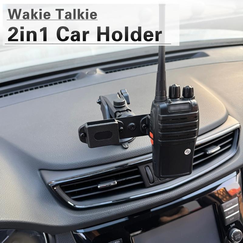 KFZ-Halterung für zwei Funkgeräte Universelle Fahrzeughalterung Halterständer Walkie-Talkies Autohalterung für Kommunikationsgeräte