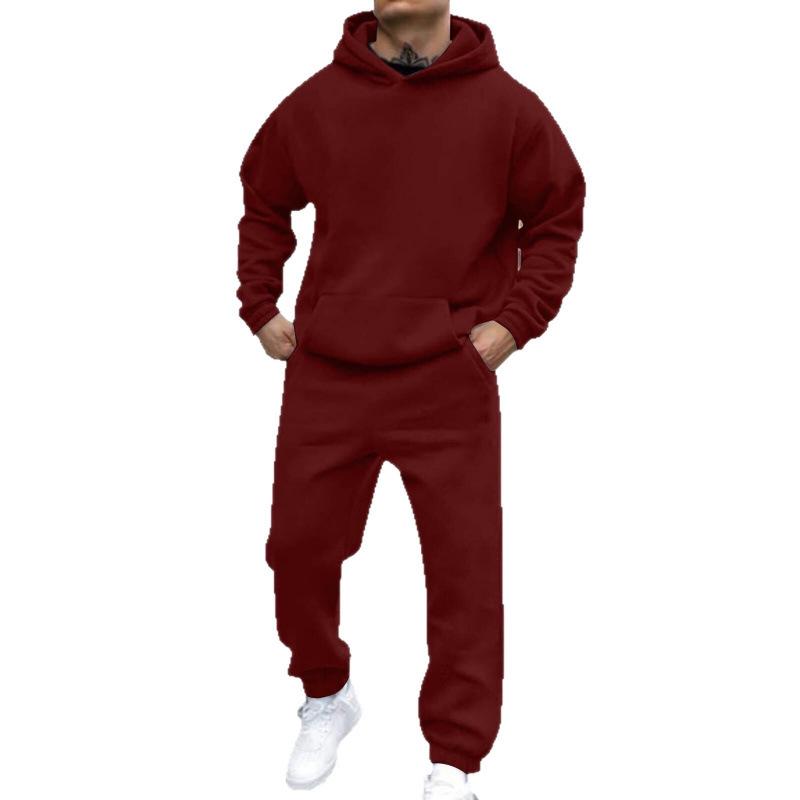 2025 European & American Autumn/Winter Plus Velvet Fashion Hoodie Set: Casual Loose Fit, Long Sleeve & Hooded