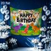 Birthday Roses Balloons Gifts Celebration Banner, Polyester Backdrop for Home Decor & Party Supplies