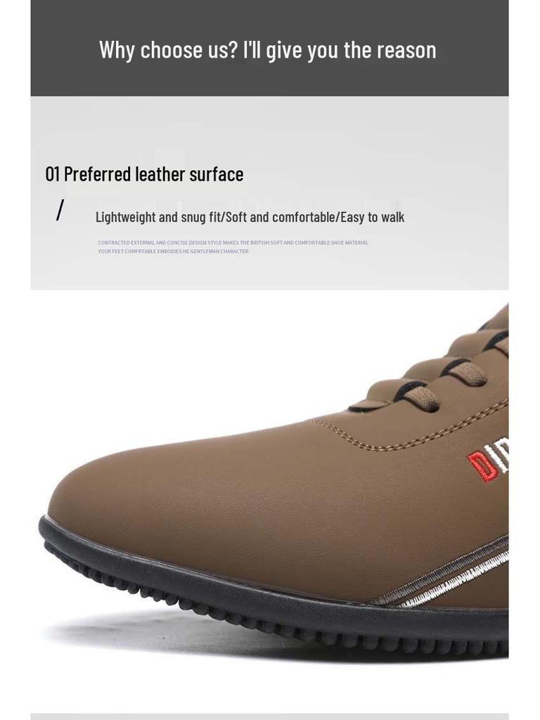 Men's Soft Sole Leather Loafers - 2025 Casual Business Slip-ons for Autumn & Spring