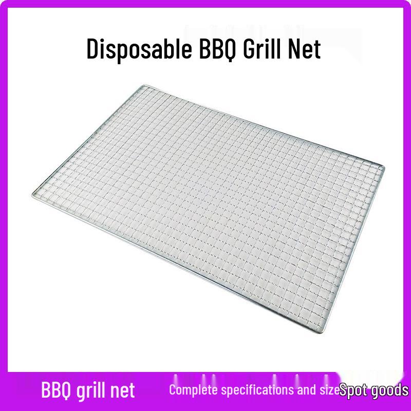 Portable Disposable BBQ Grill: Multi-Purpose Electroplated Mesh Rack