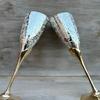 Handmade Brass Royal Chalice Goblet Embossed King's Cup Set of 2 Wedding, Anniversary, Christmas, New Year Gift